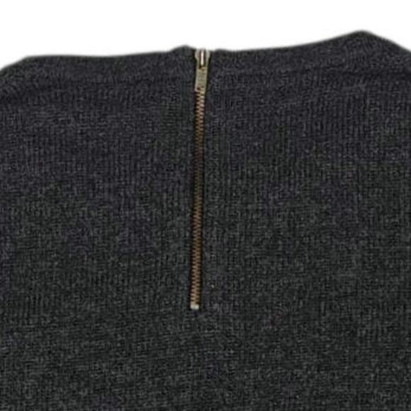 J. Crew Jeweled Starburst Wool Blend 3/4-Sleeve Sweater Back Zipper Gray Size S - Picture 5 of 9